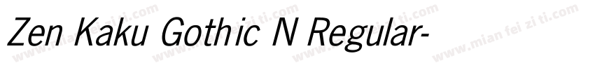 Zen Kaku Gothic N Regular字体转换